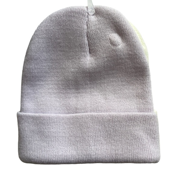 Chasing Rainbows Girl’s Beanie Hat Set Lot Of Two Ivory Lavender Embroidered New - Picture 2 of 3